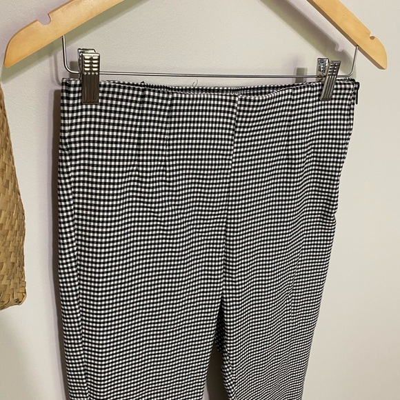 Zara Black and White Checkered Ankle Pants - Picture 2 of 6